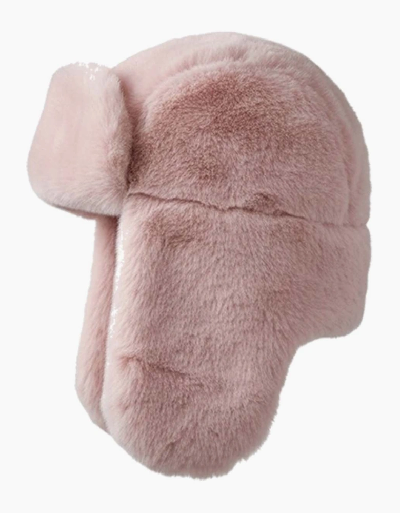 Billie Faux Fur Trapper Hat - Nude Pink