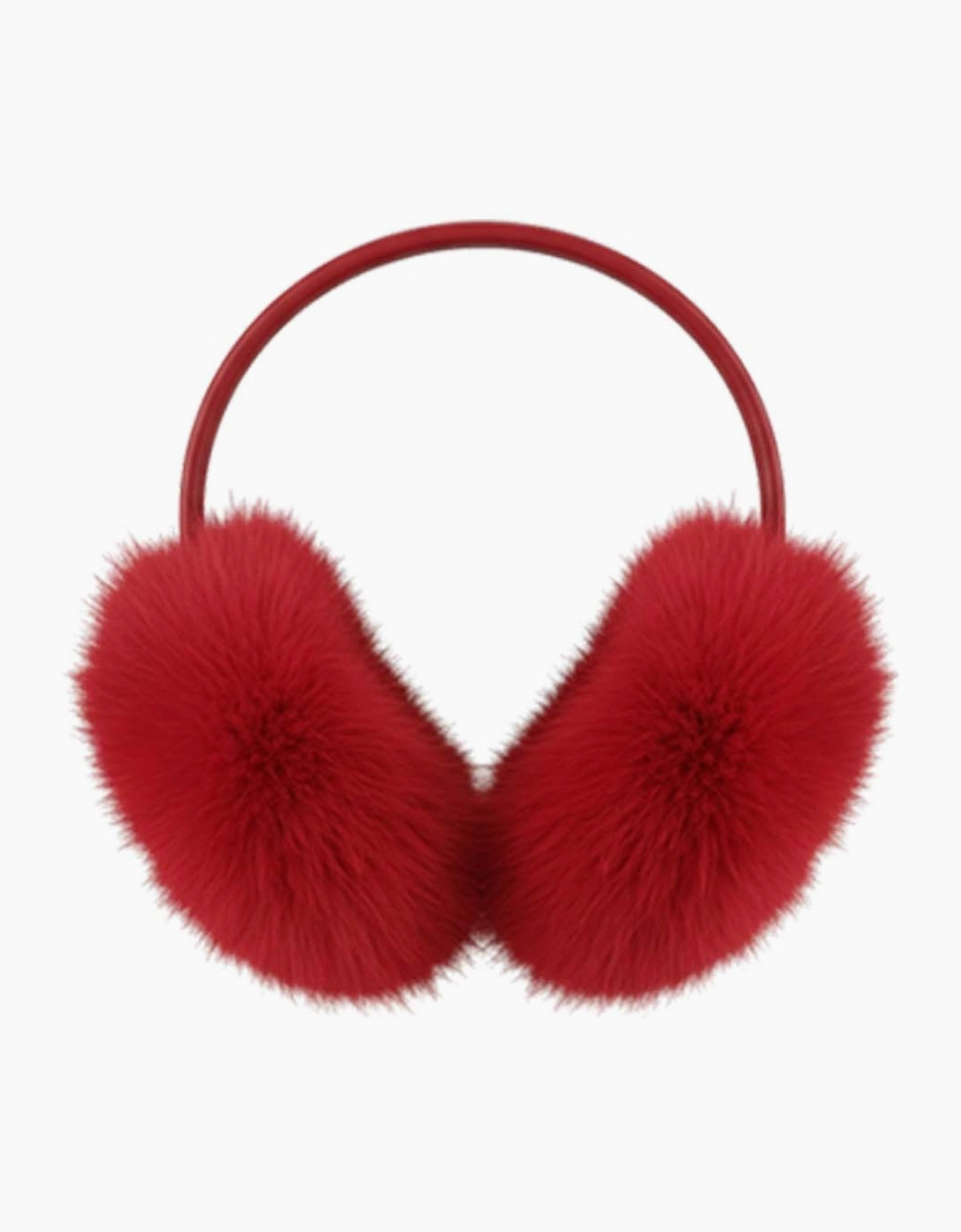 Nebula Faux Fur Earmuffs - Red
