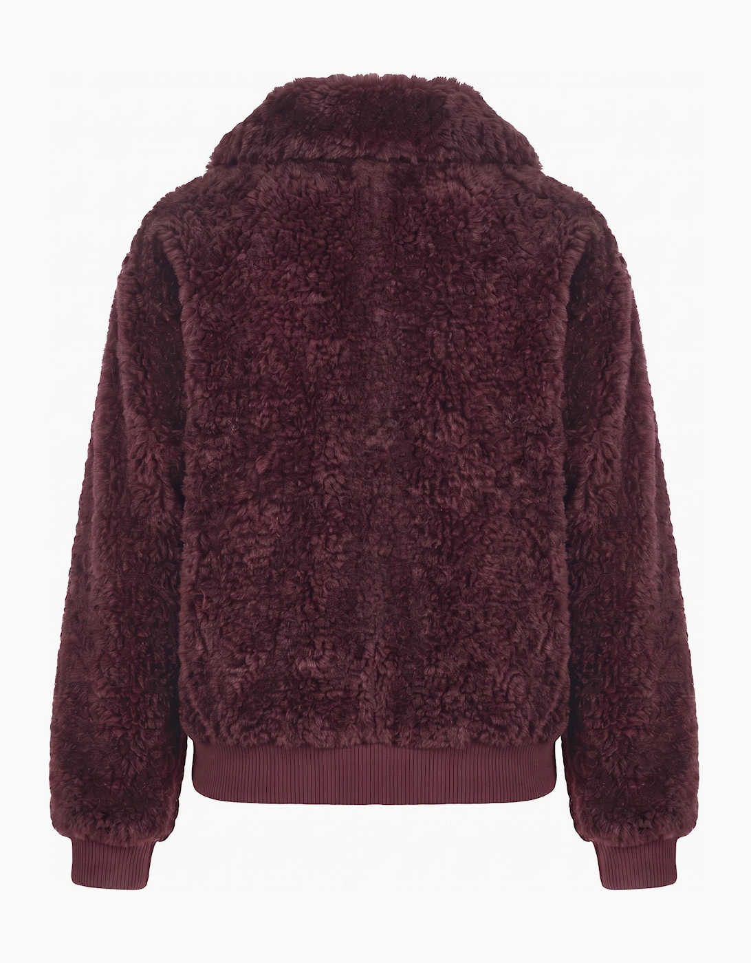 Otis Faux Fur Bomber Jacket - Burgundy