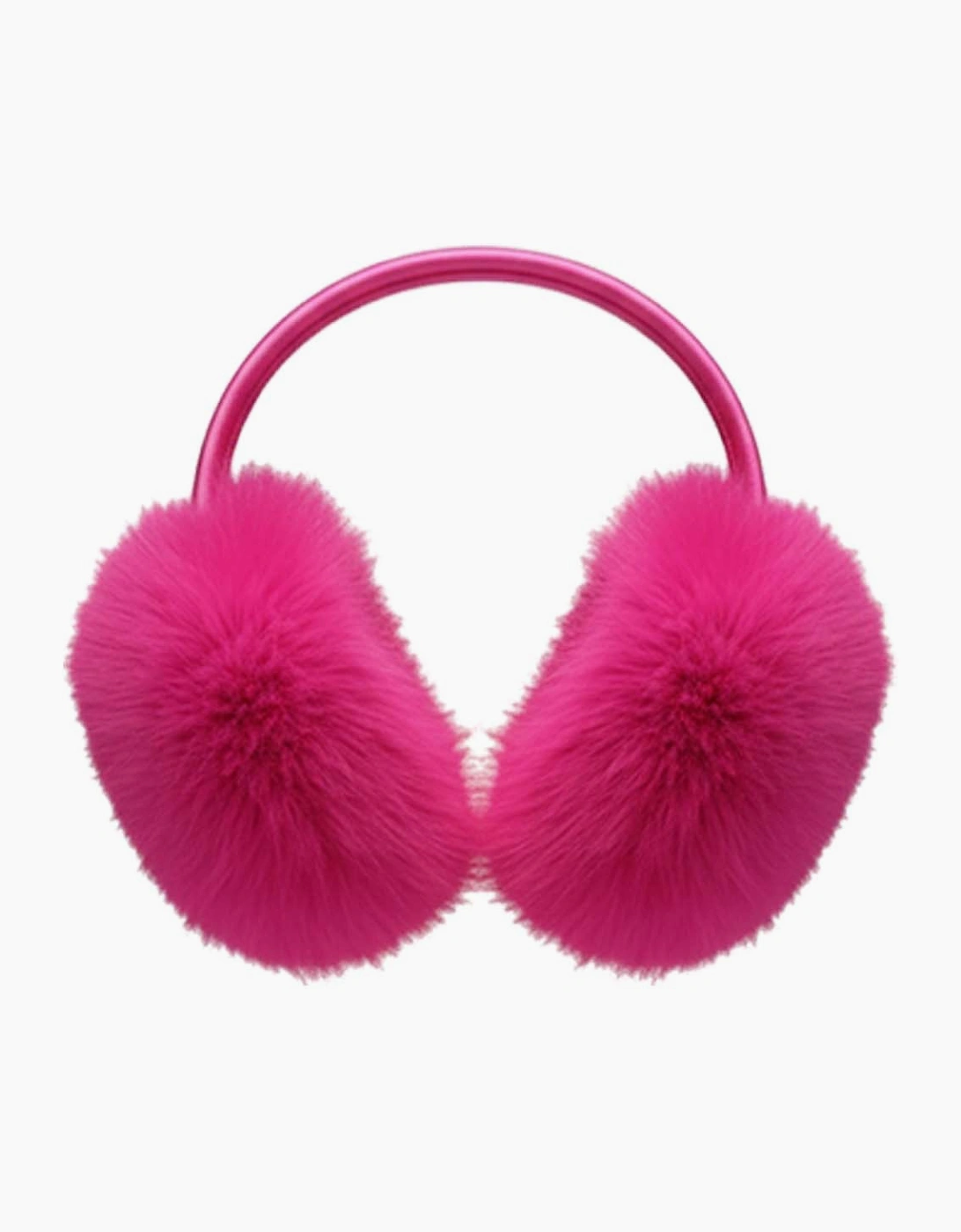 Nebula Faux Fur Earmuffs - Hot pink