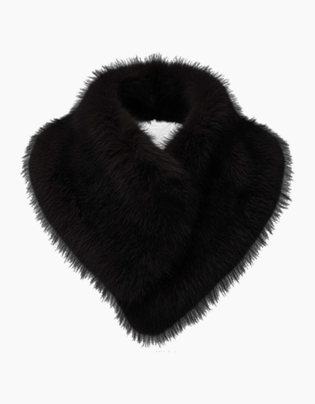 Tamsin Faux Fur Collar Scarf - Black