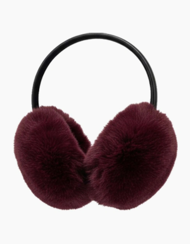 Nebula Faux Fur Earmuffs - Burgundy