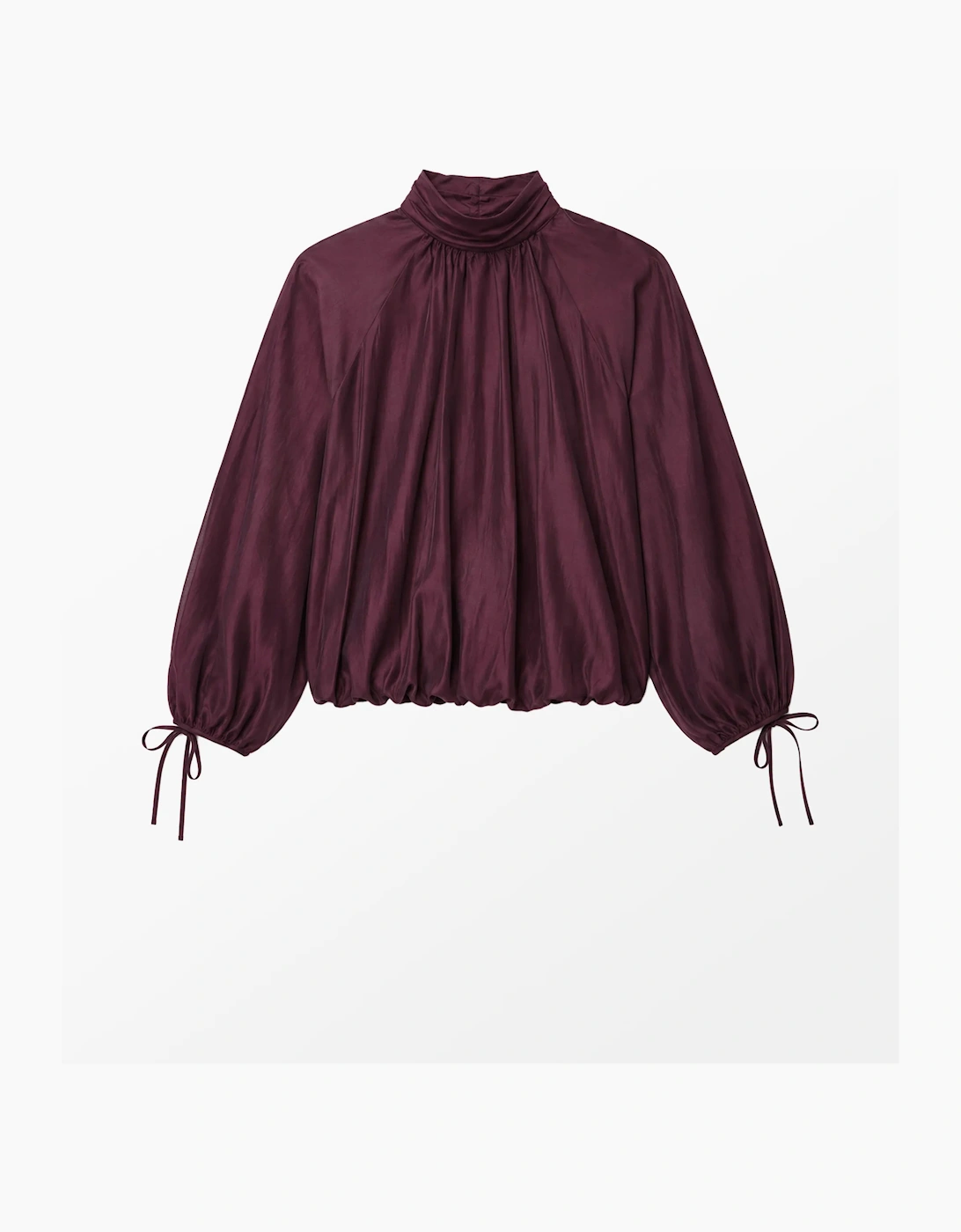 Burgundy Tie Sleeve Top