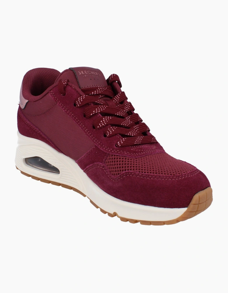 Skechers Street Uno - Vintage Air Womens Trainers 177856 Shoes  BURG