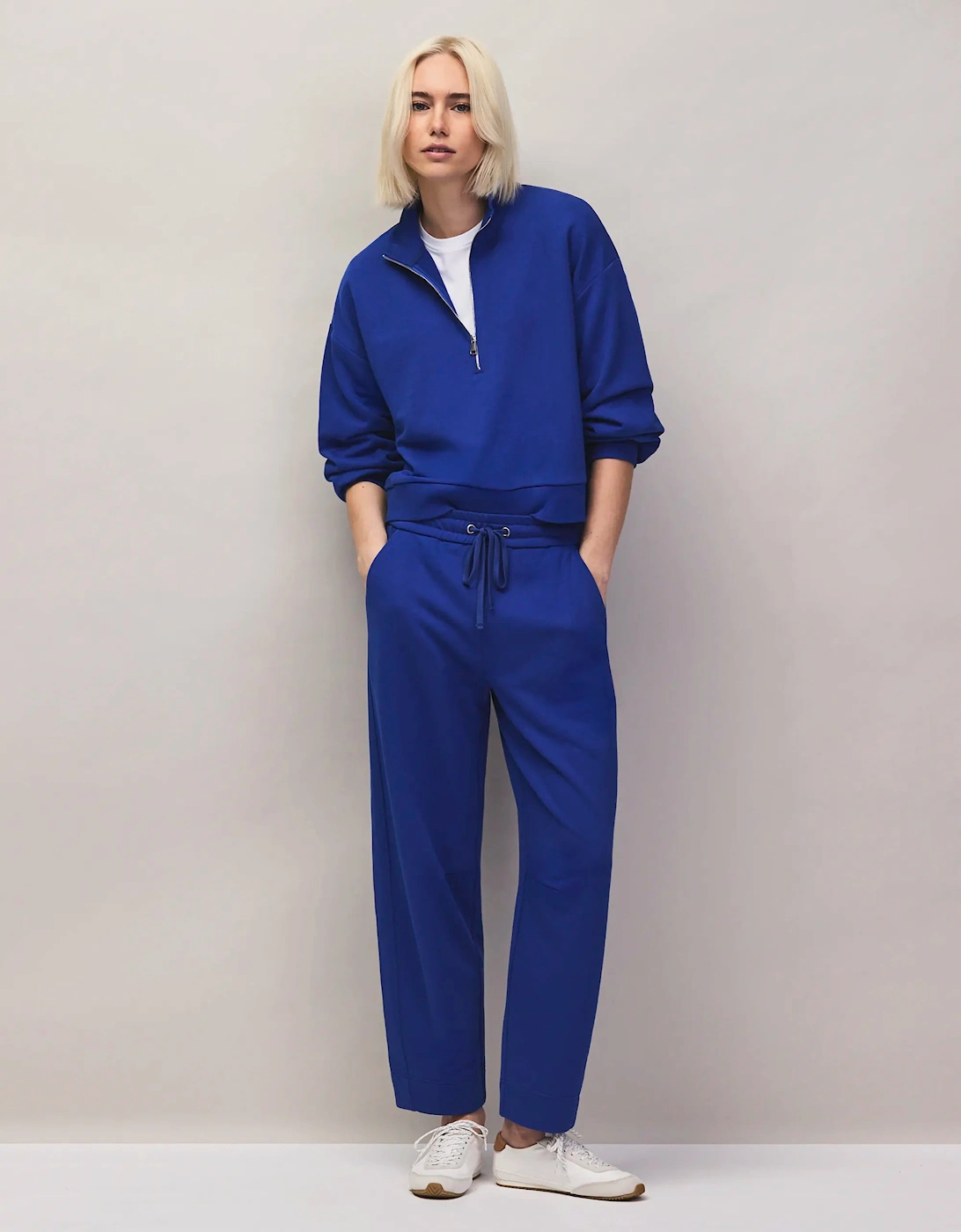 Blue Half-Zip Sweatshirt