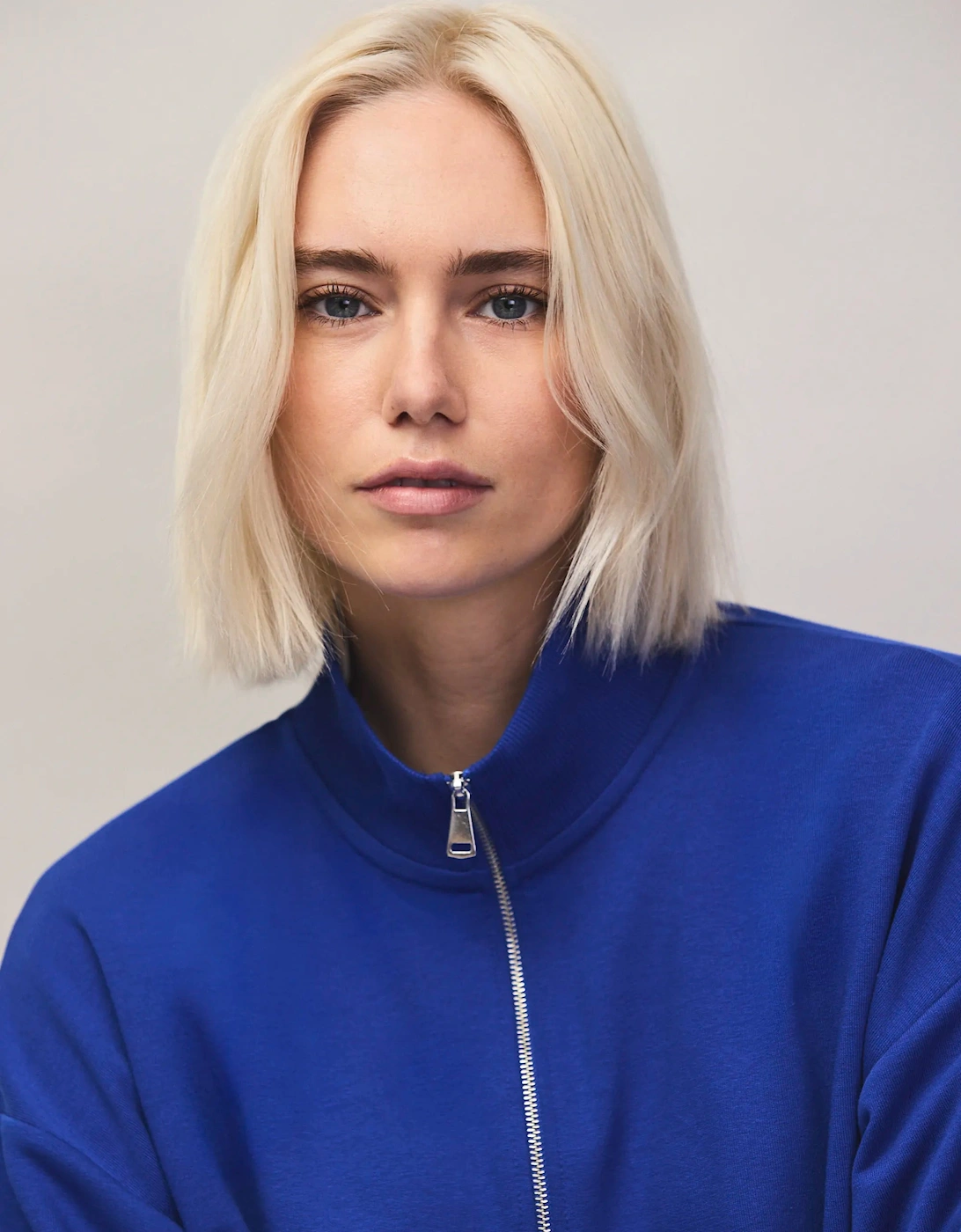 Blue Half-Zip Sweatshirt