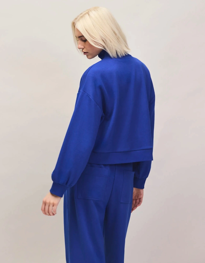Blue Half-Zip Sweatshirt