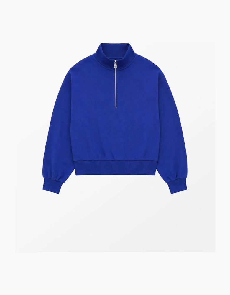 Blue Half-Zip Sweatshirt