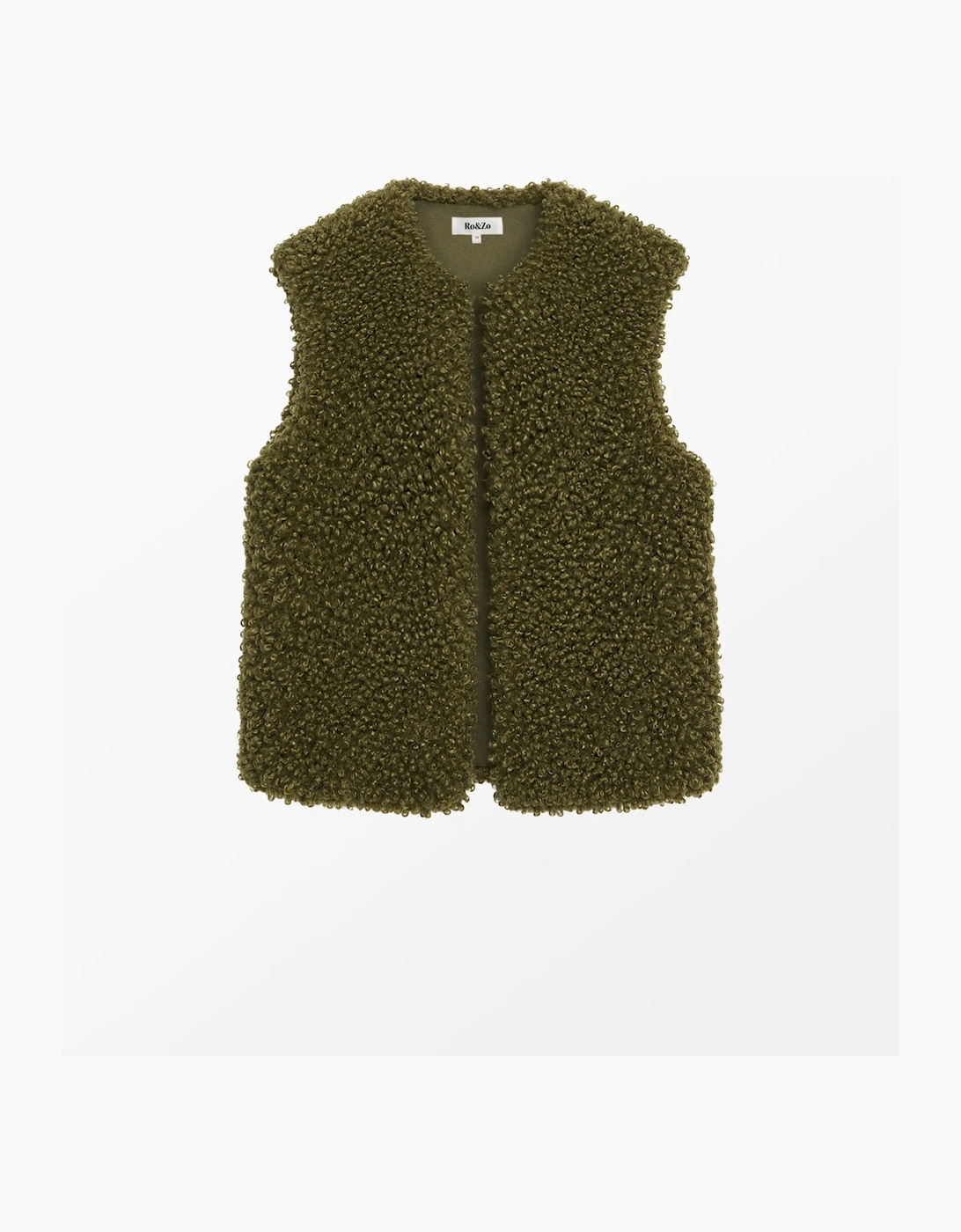 Olive Faux Shearling Gilet