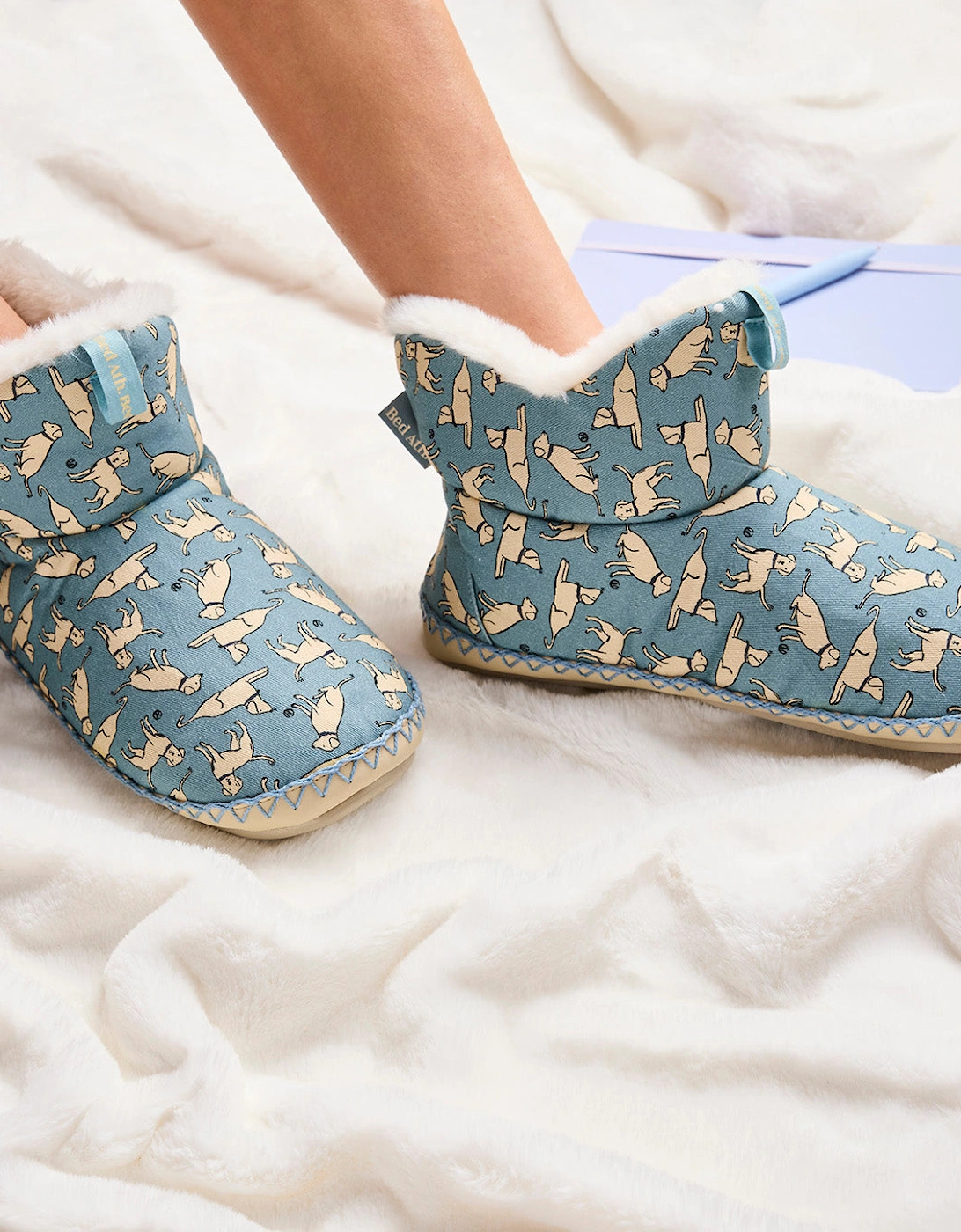 Bedroom Athletics LILY Womens Slipper Boots Denim Blue