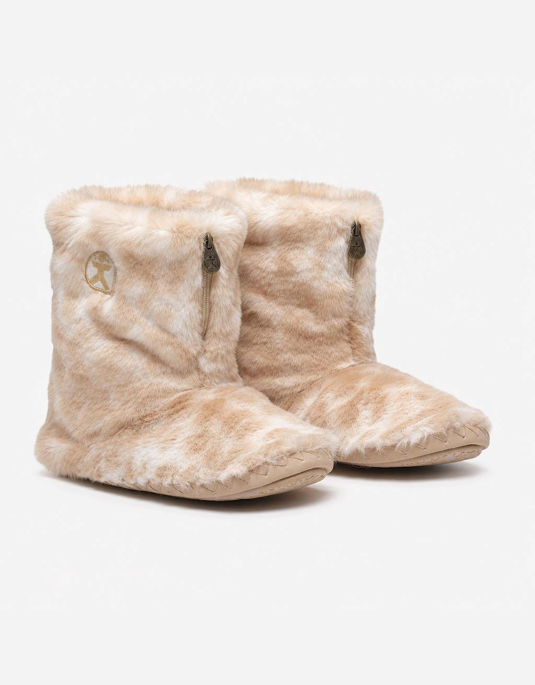 Bedroom Athletics COLE Womens Slipper Boots Caramel Leopard