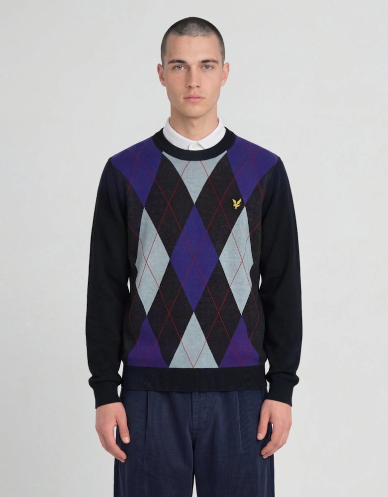 Archive Argyle Crew Neck Jumper