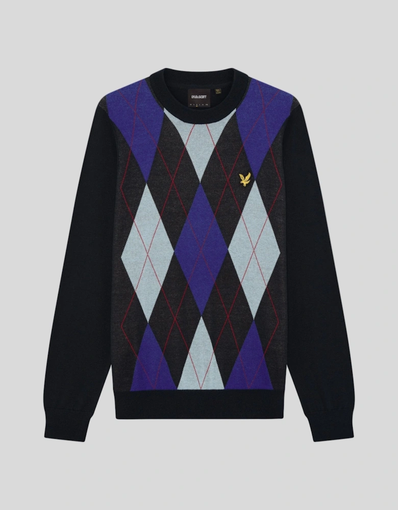 Archive Argyle Crew Neck Jumper