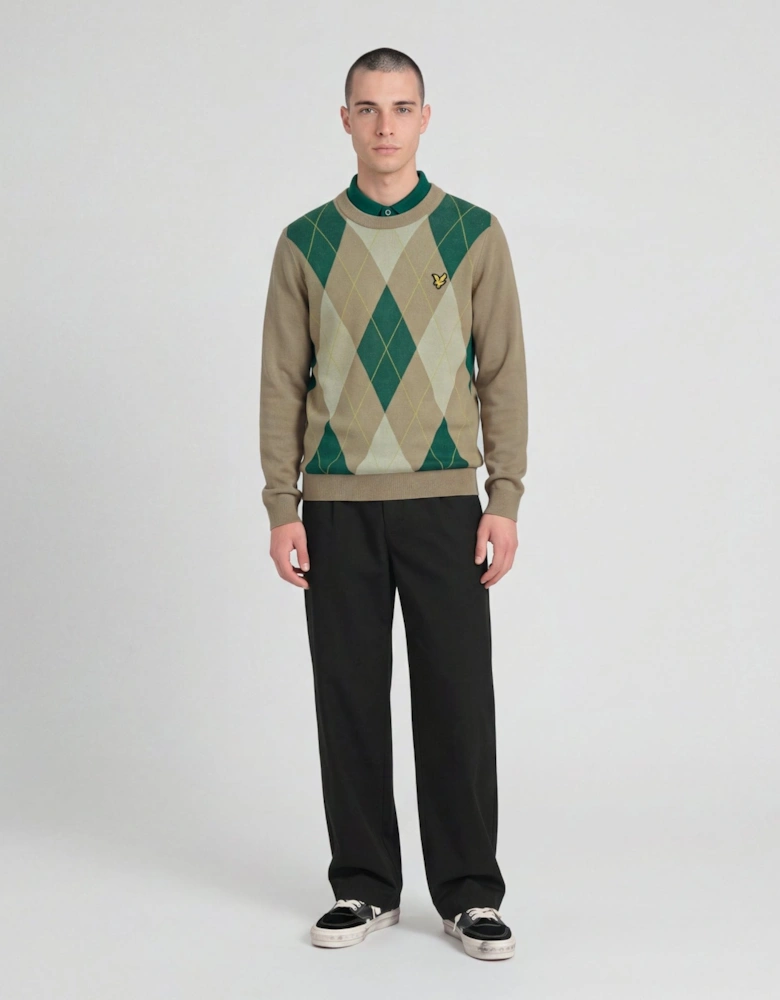 Archive Argyle Crew Neck Jumper