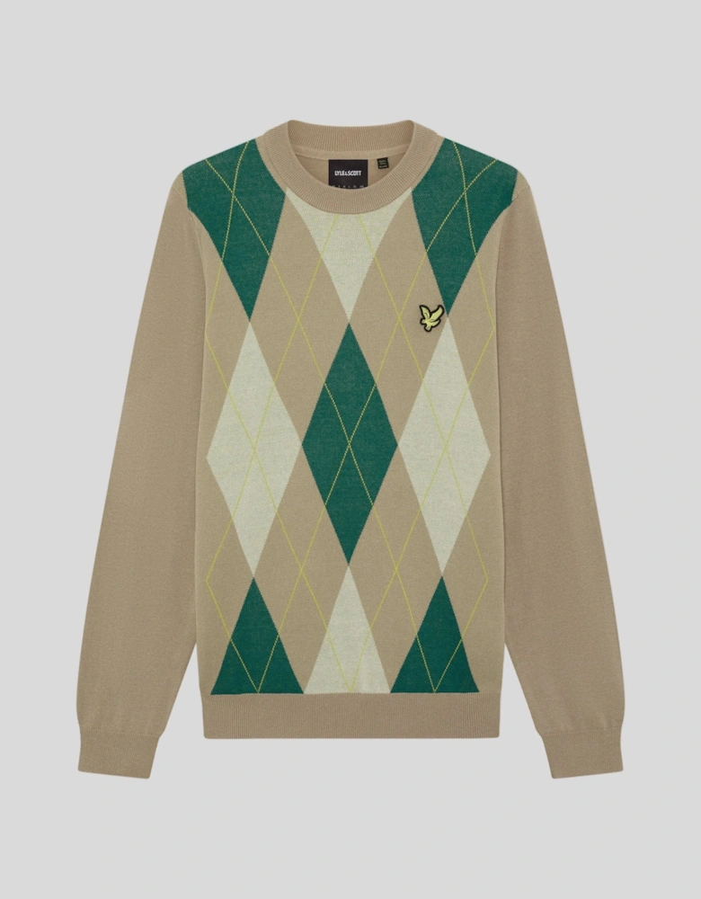 Archive Argyle Crew Neck Jumper
