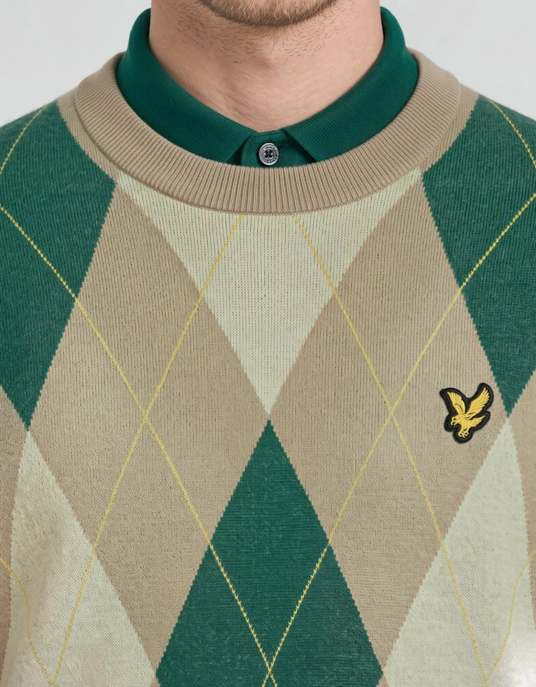 Archive Argyle Crew Neck Jumper