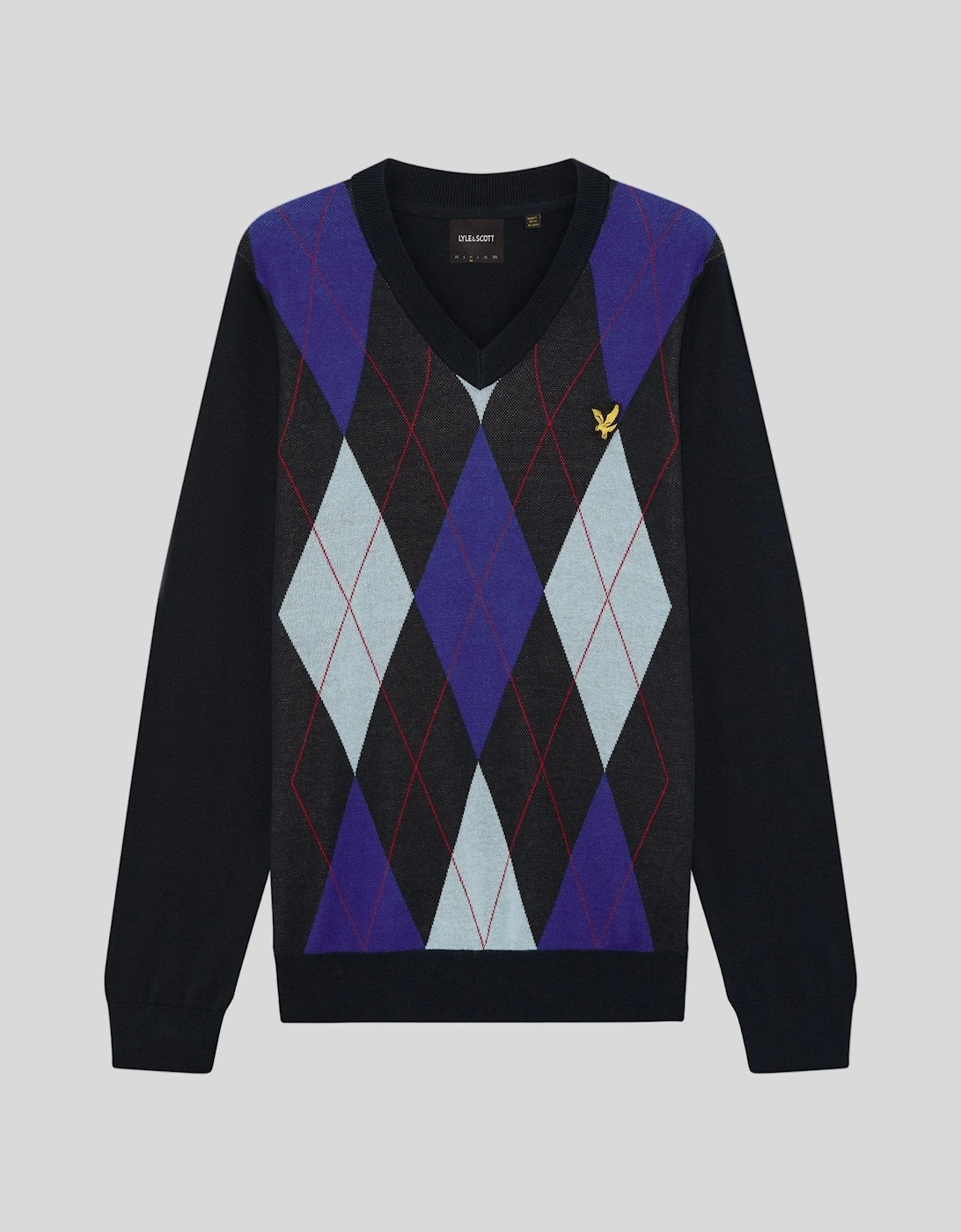 Archive Argyle Knitted V-Neck Jumper