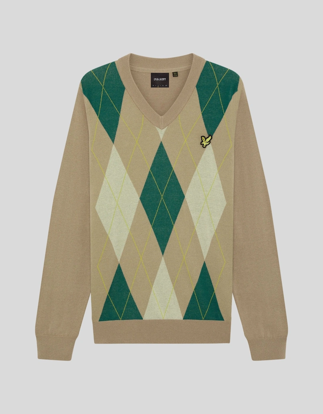 Archive Argyle Knitted V-Neck Jumper