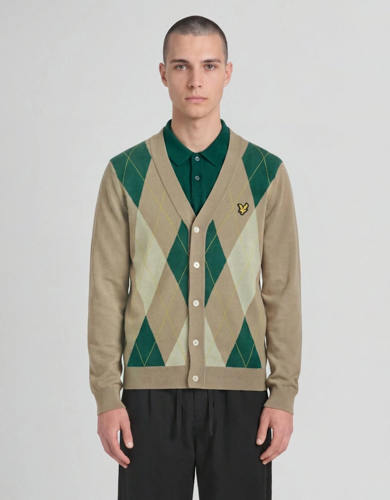 Archive Argyle Knitted Cardigan