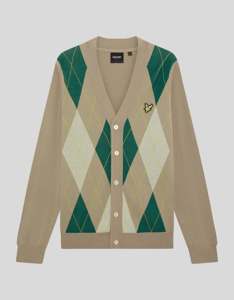 Archive Argyle Knitted Cardigan