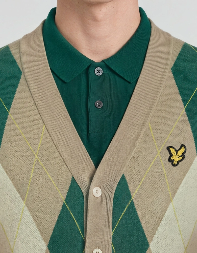 Archive Argyle Knitted Cardigan