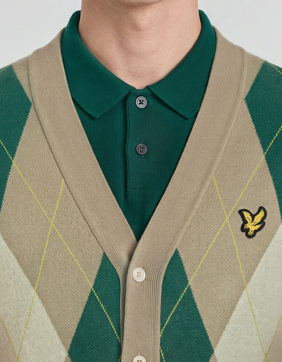 Archive Argyle Knitted Cardigan