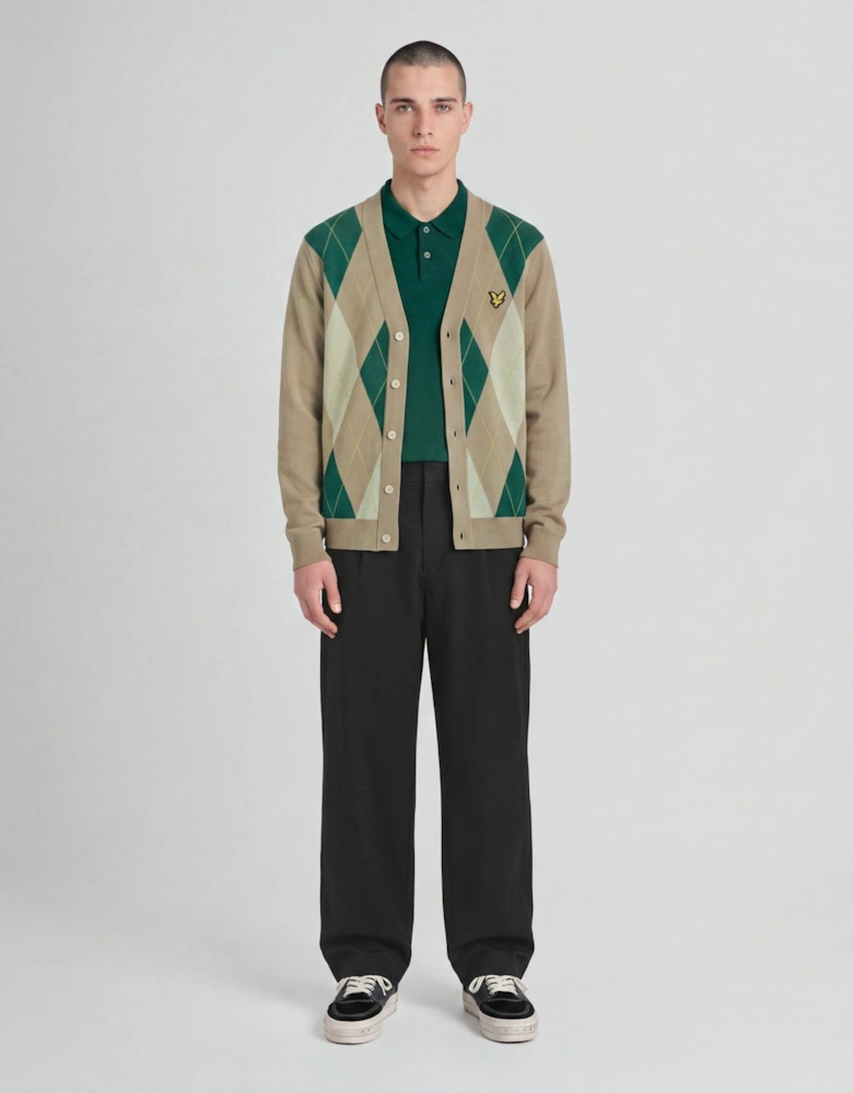 Archive Argyle Knitted Cardigan