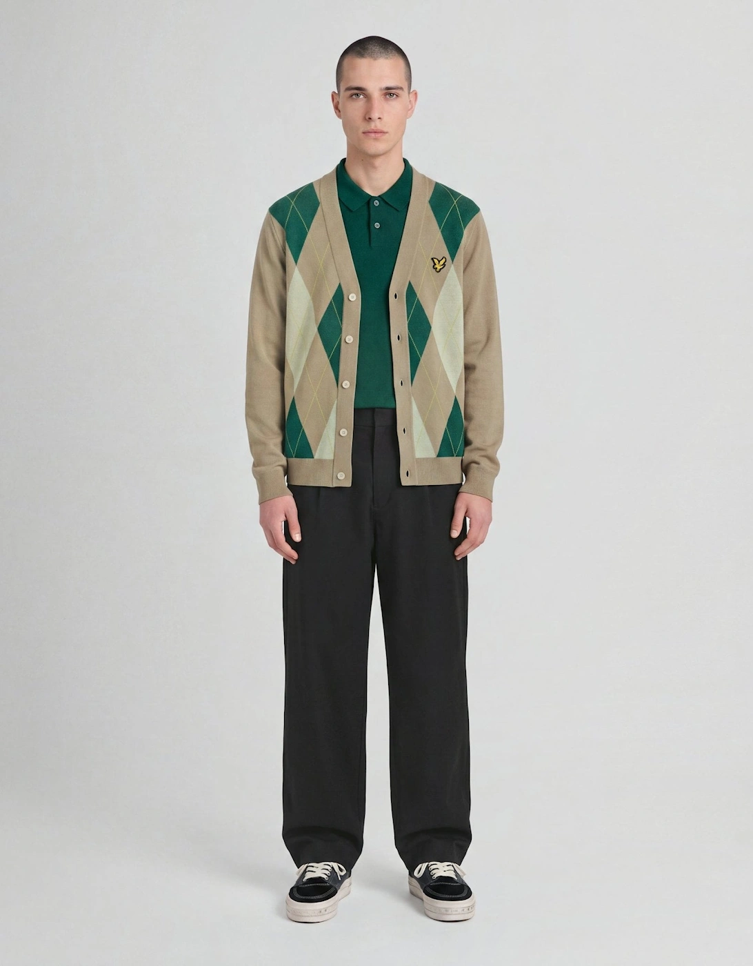 Archive Argyle Knitted Cardigan