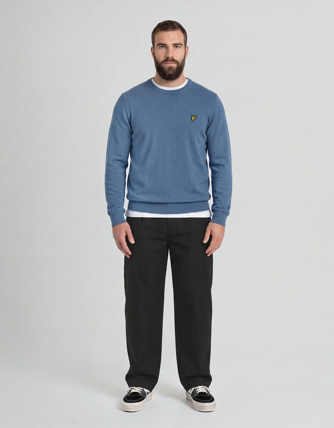 Cotton Merino Crew Neck Jumper