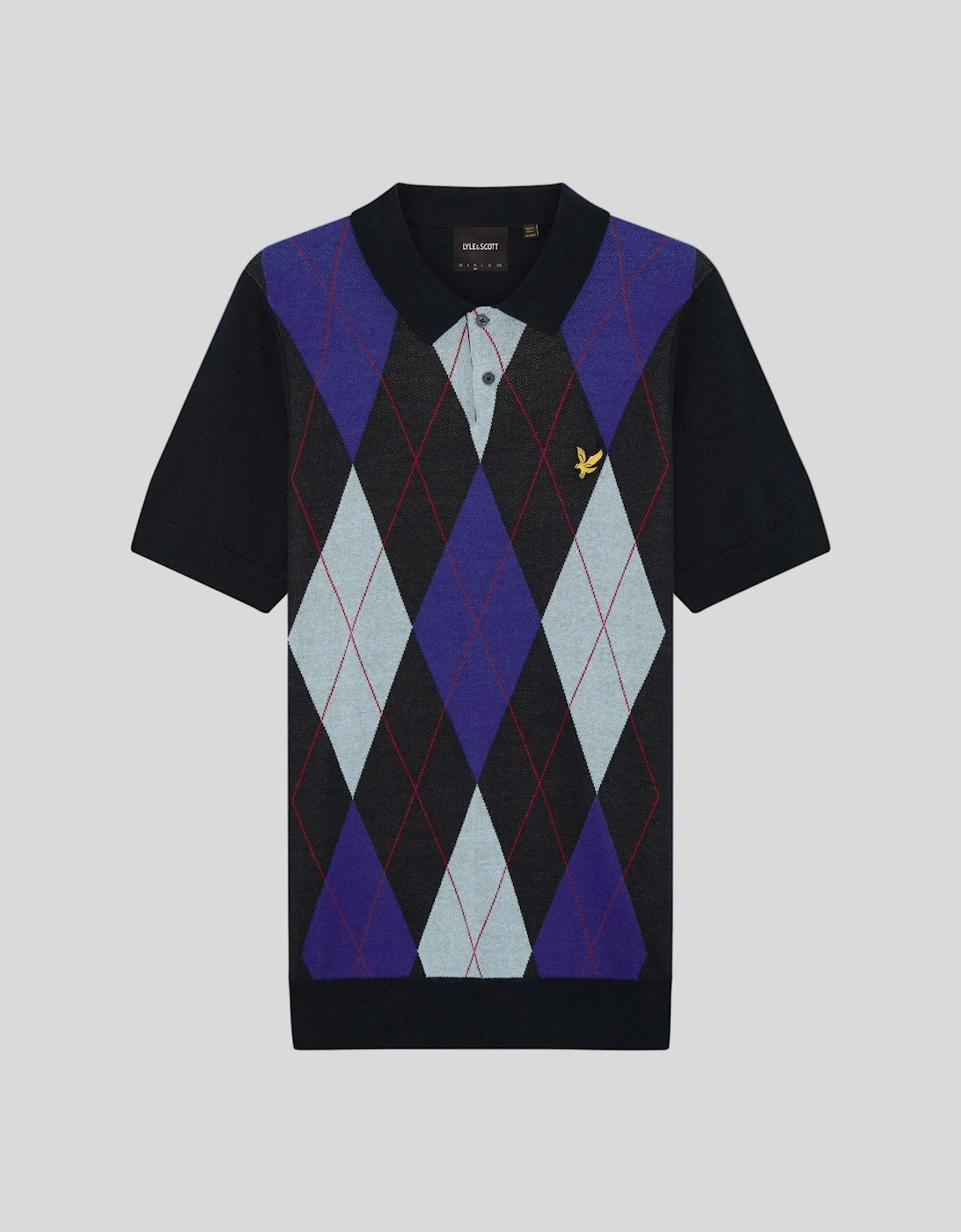 Archive Argyle Knitted Polo Shirt