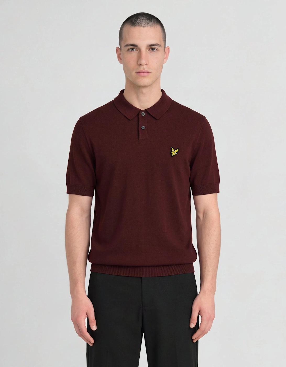 Lyle And Scott Men's Archive Knitted Polo Shirt - Red - Size: 36