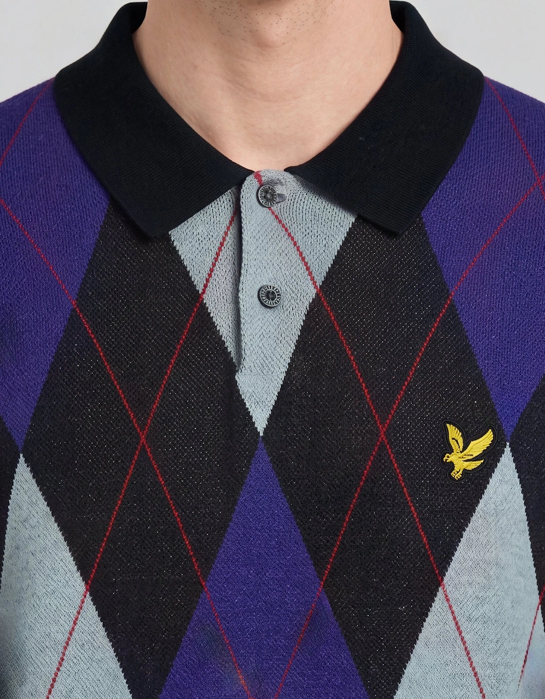 Archive Argyle Knitted Polo Shirt