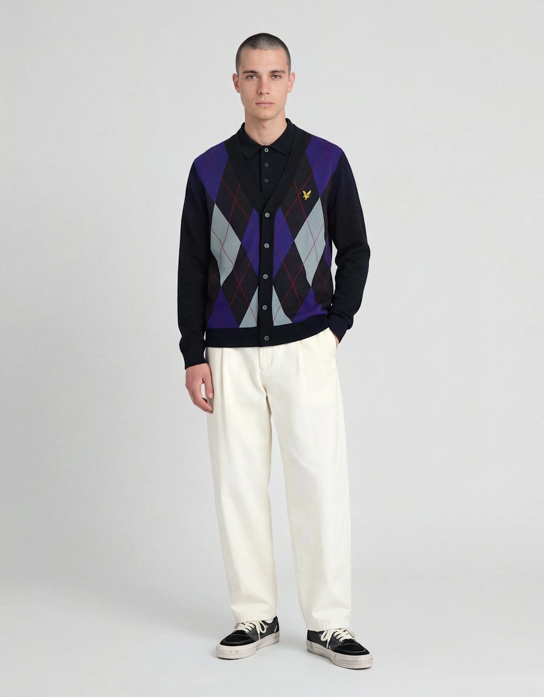 Archive Argyle Knitted Cardigan