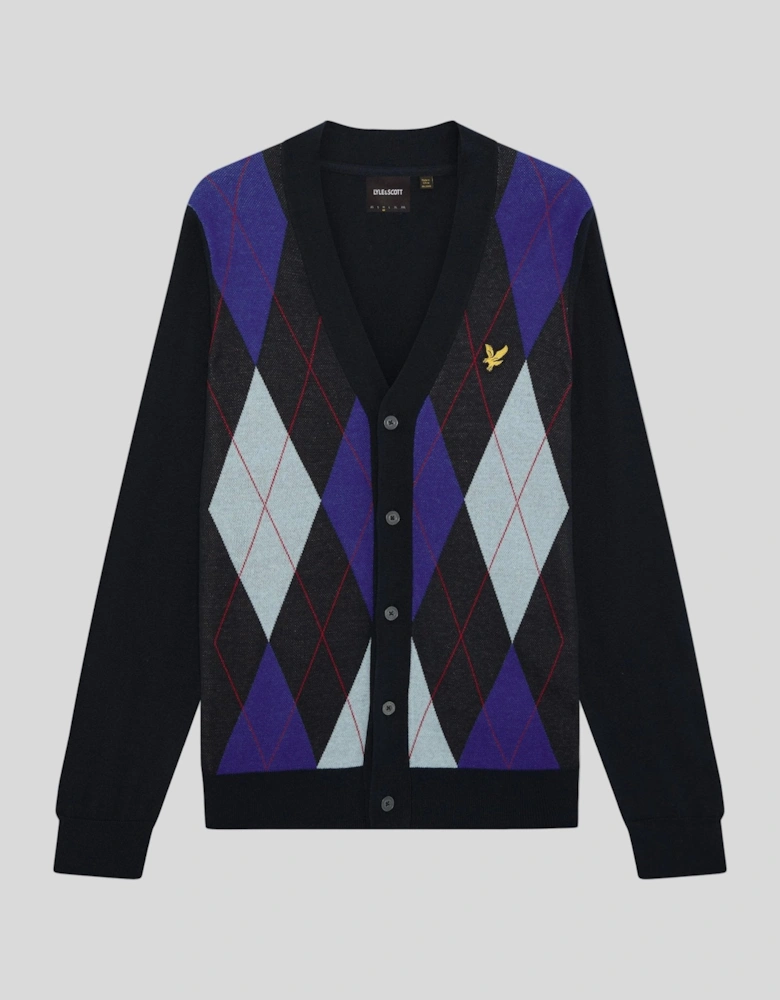 Archive Argyle Knitted Cardigan