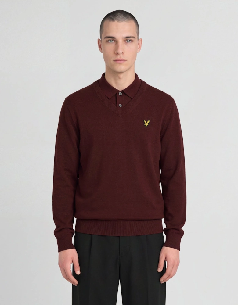 Archive Knitted V-Neck Jumper