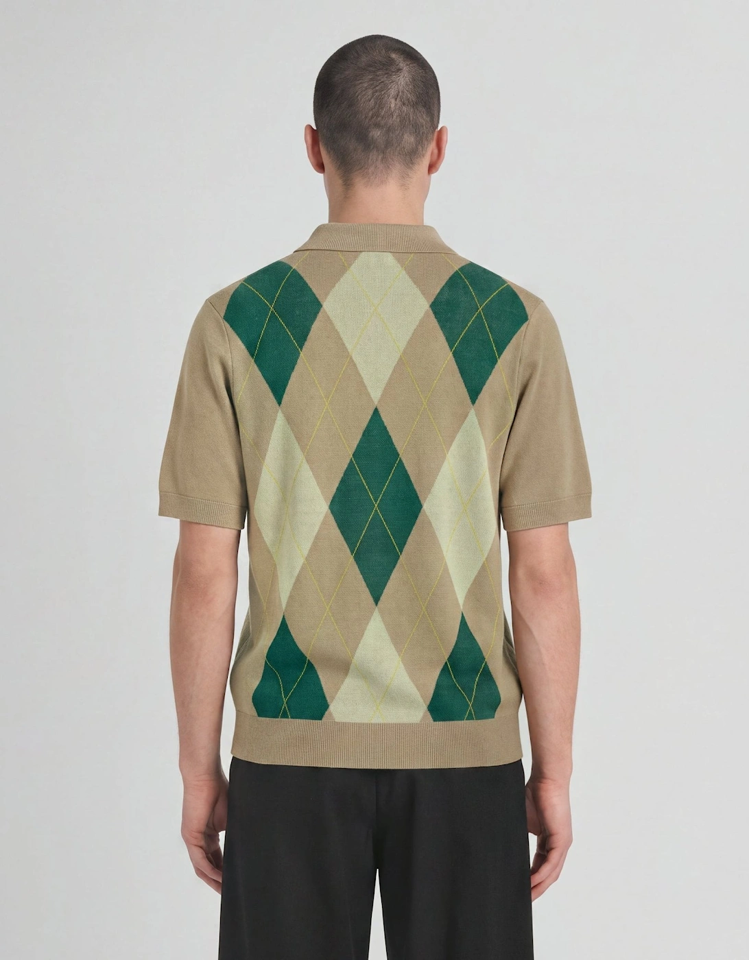 Archive Argyle Knitted Polo Shirt