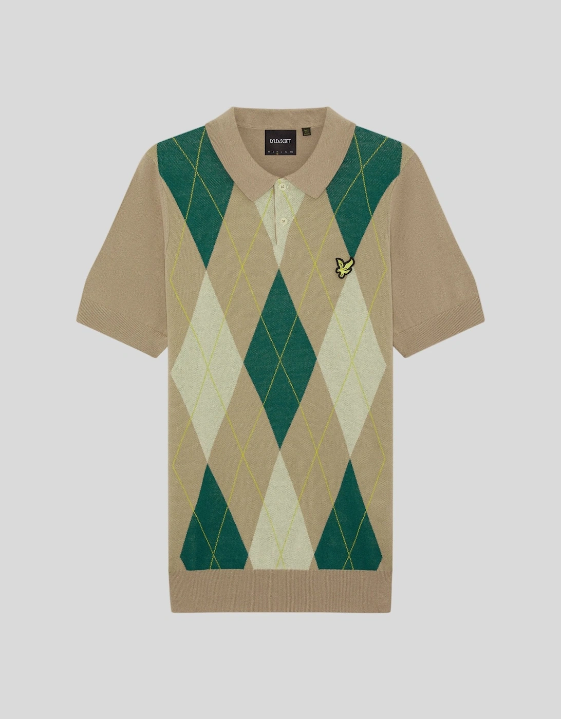 Archive Argyle Knitted Polo Shirt