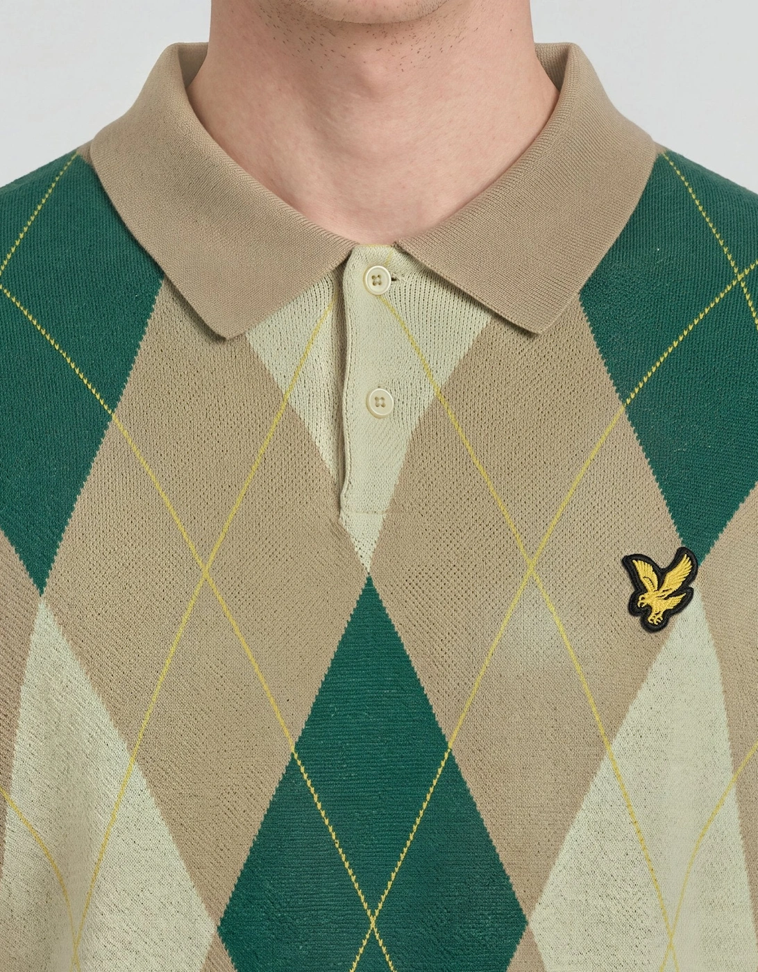 Archive Argyle Knitted Polo Shirt