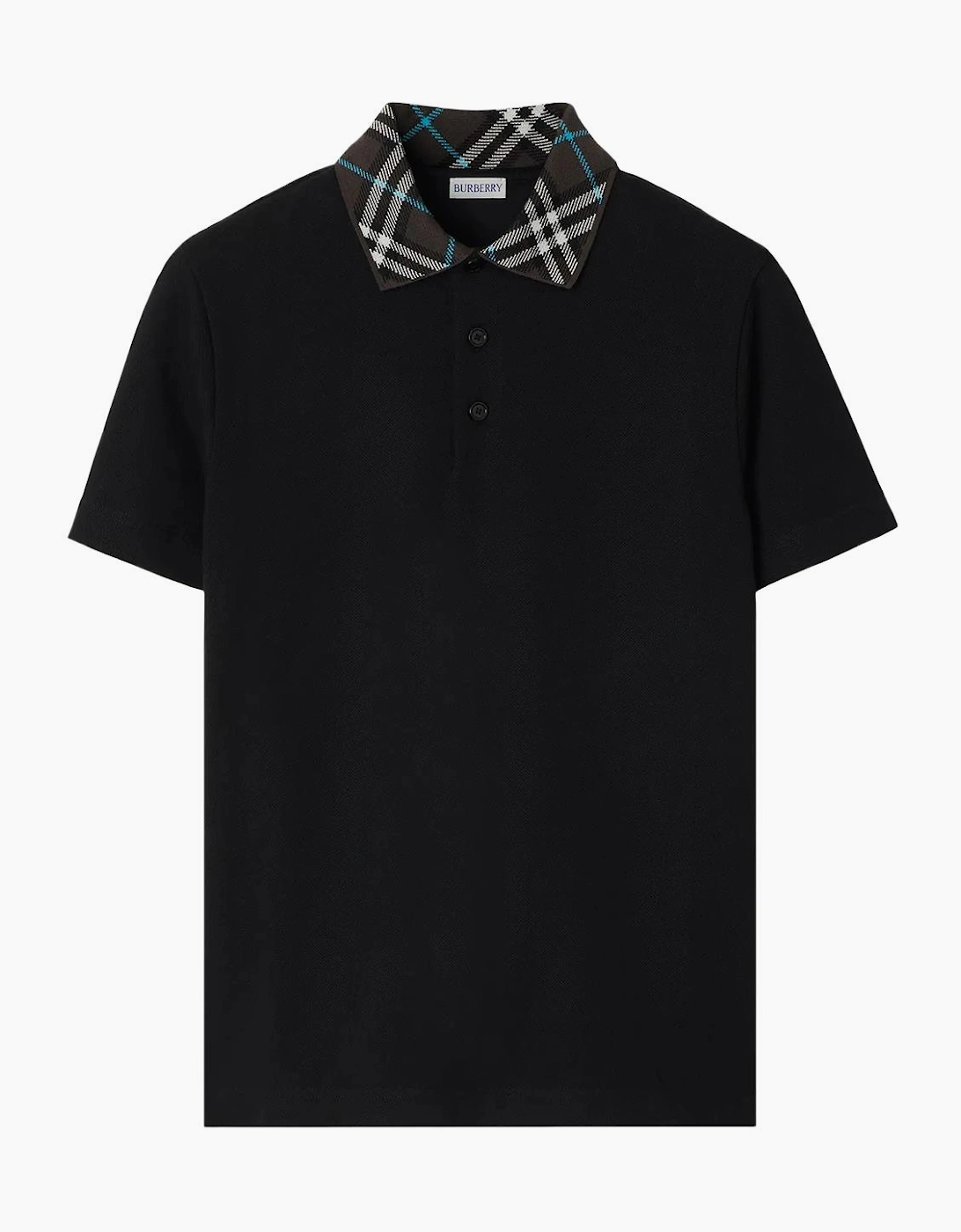 Burberry Slim Fit Cotton-Piqué Polo in Black