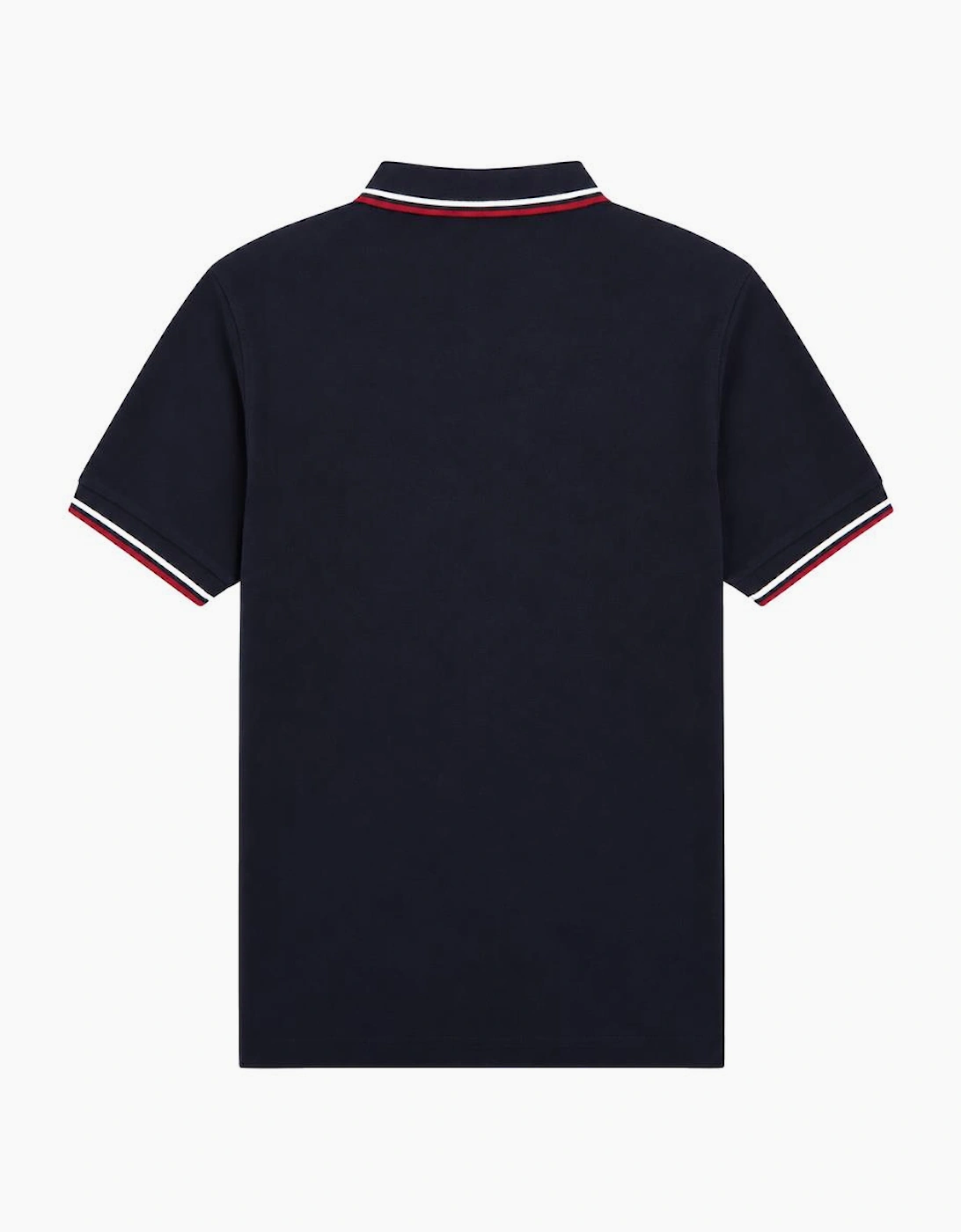 Fred Perry Twin Tipped Polo Shirt Navy/Snow White/Burnt Red