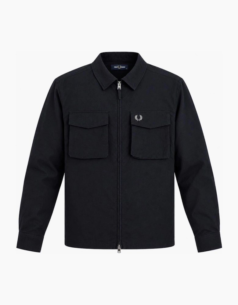 Fred Perry Ripstop Pocket Overshirt Black