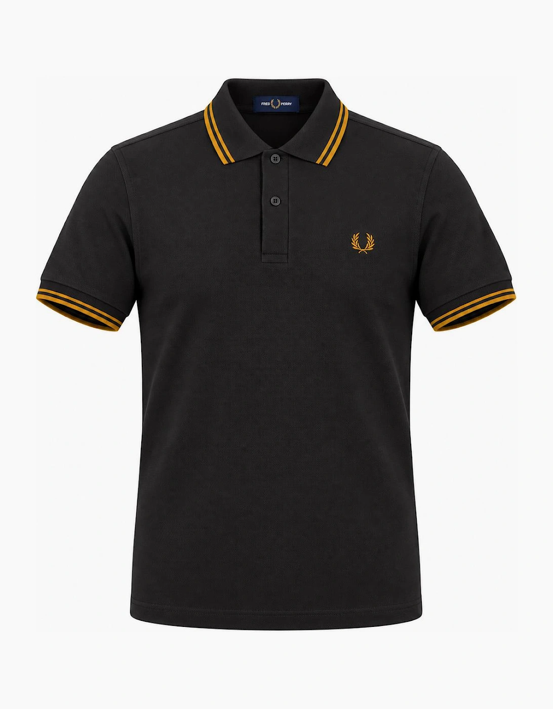 Fred Perry Men's Black Grey Polo Shirt - Size 44 - Image 4