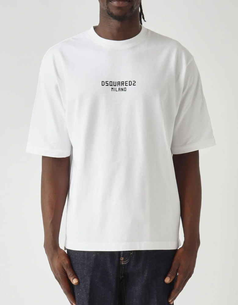 Dsquared2 Small Milano Logo Loose Fit T-Shirt in White