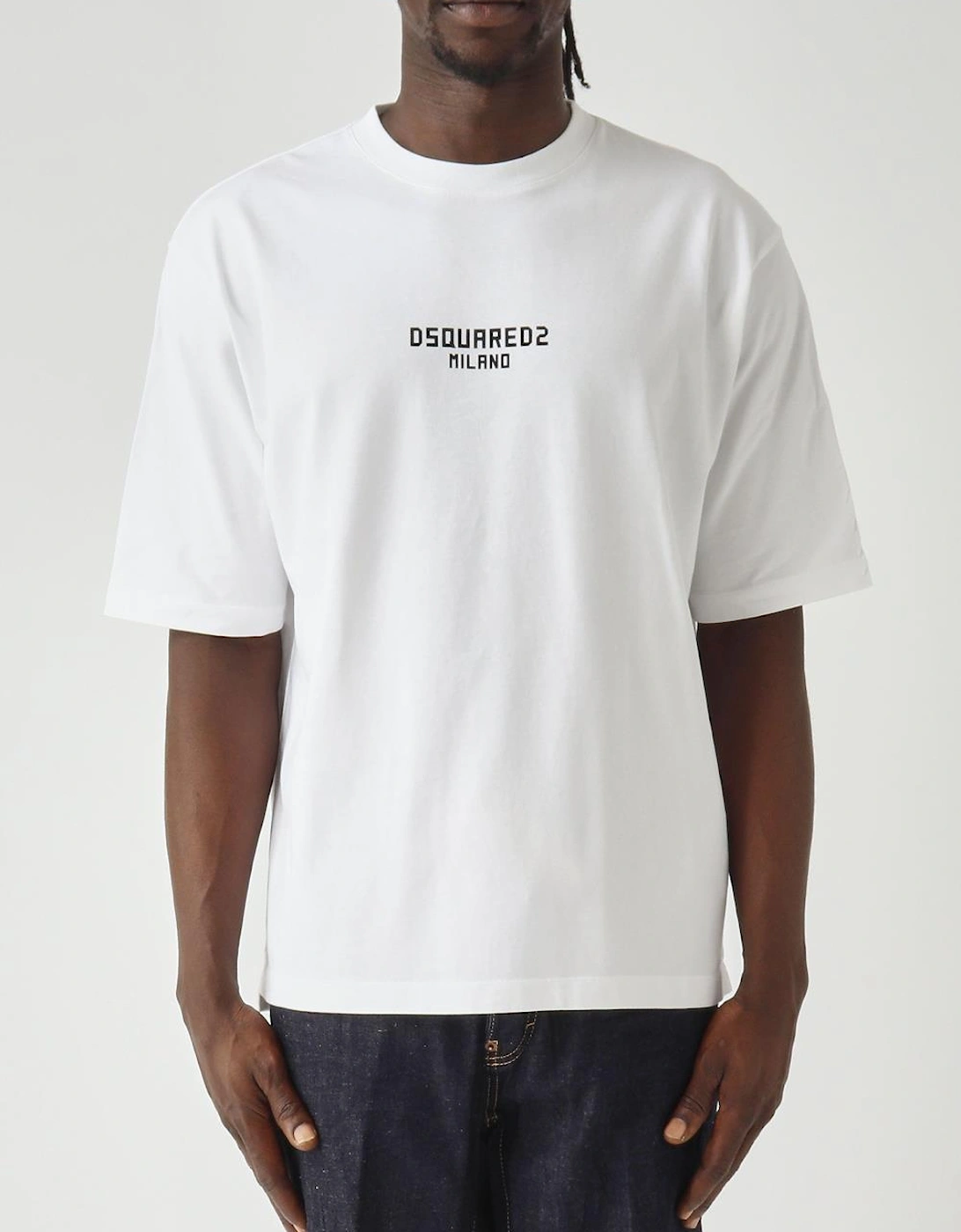 Dsquared2 Small Milano Logo Loose Fit T-Shirt in White