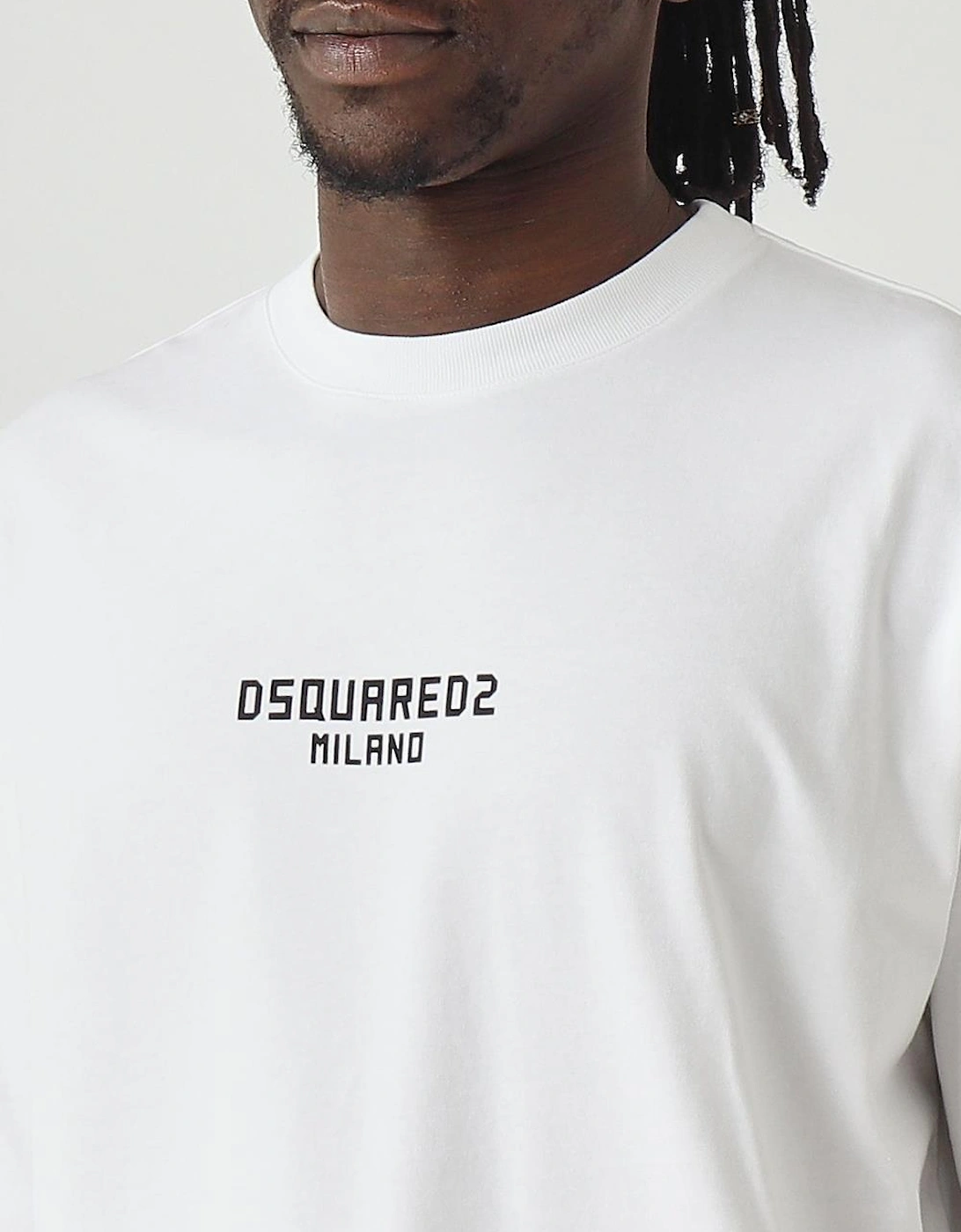 Dsquared2 Small Milano Logo Loose Fit T-Shirt in White