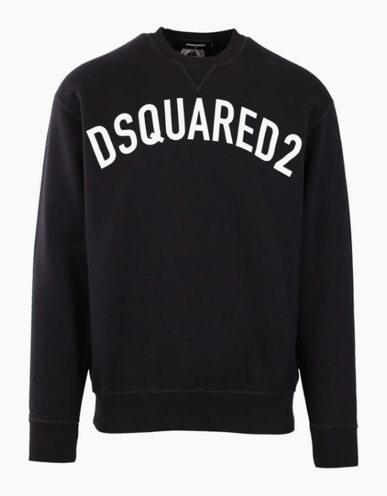 Dsquared2 Curved Logo Sweatshirt in Black