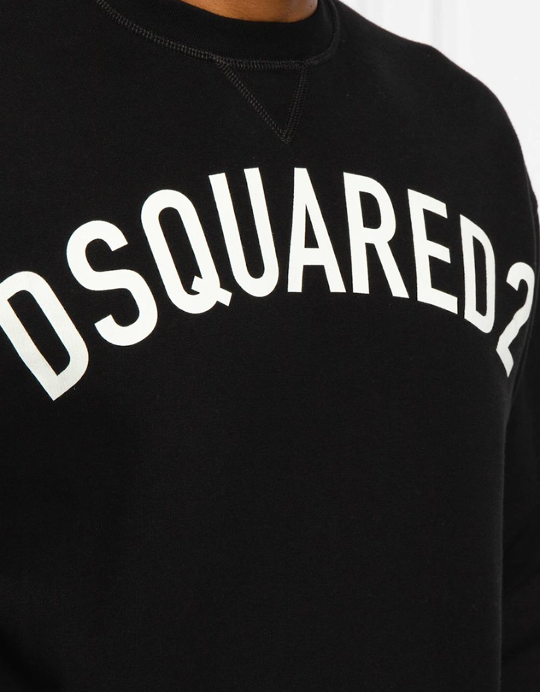 Dsquared2 Curved Logo Sweatshirt in Black