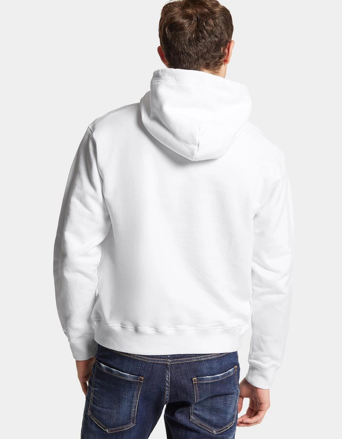 Dsquared2 Horror Logo Print Hoodie in White