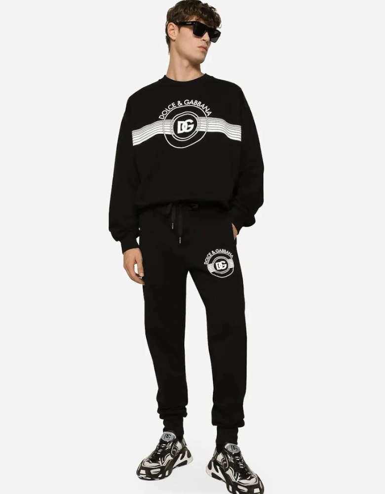 Dolce & Gabbana DG Logo Print Joggers in Black
