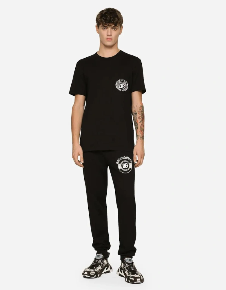 Dolce & Gabbana DG Logo Print Joggers in Black